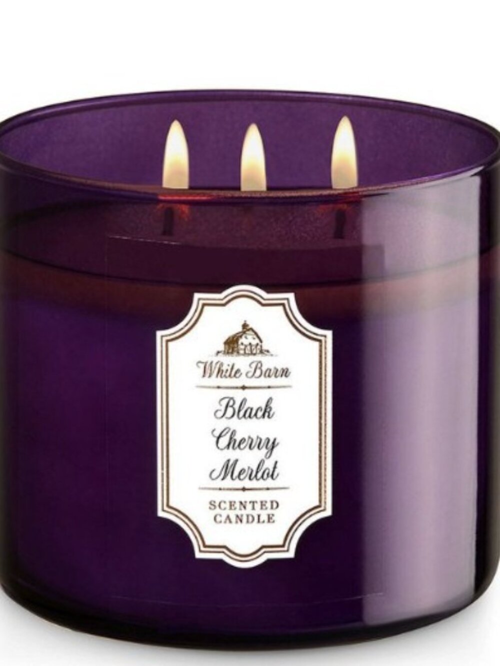 Bath & Body Works White Barn Black Cherry Merlot 3-wick Scented Candle 14.5 Oz